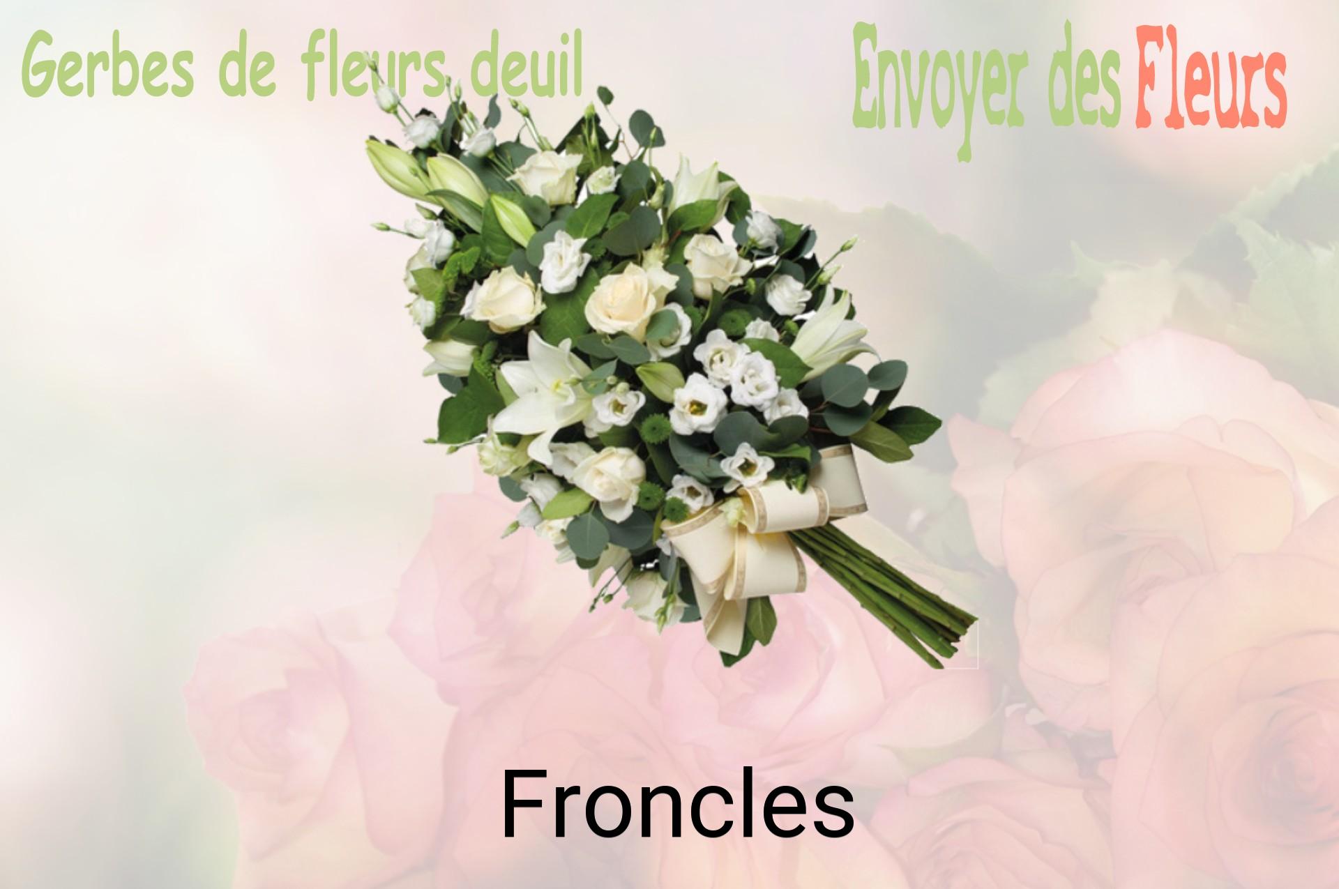 Gerbe de fleurs de deuil livrée à Froncles